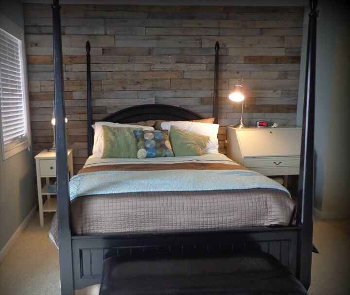 Pallet Wall Bedroom
 DIY Reclaimed Pallet Wood Wall