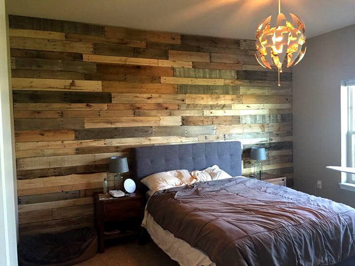 Pallet Wall Bedroom
 DIY 20 Upcycled Wood Pallet Ideas