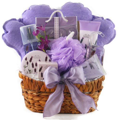 Pampering Gift Basket Ideas
 Spa & Pamper Gift Baskets Pamper Me Purple Spa Gift
