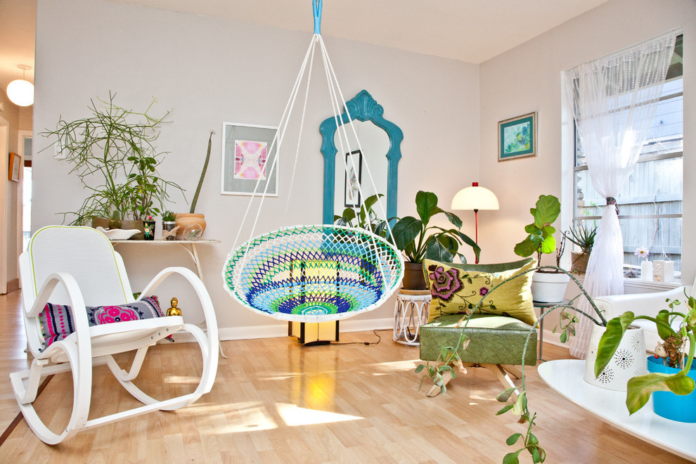 Papasan Chair In Living Room
 Inspired papasan chair in Living Room Eclectic with Plant