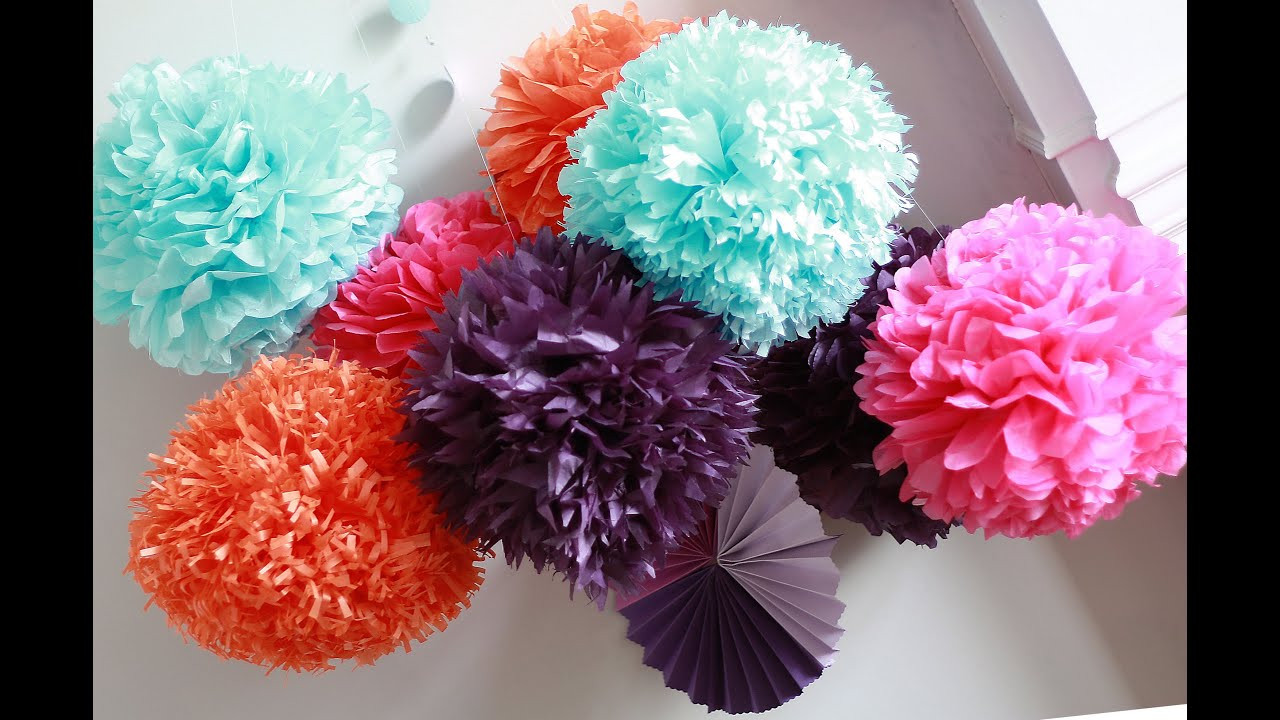 Paper Decor DIY
 How To DIY Paper Pom Tutorial