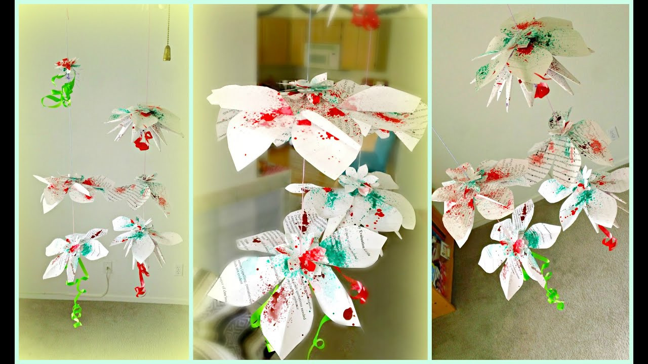 Paper Decor DIY
 DIY Hanging Flowers Paper Decorations