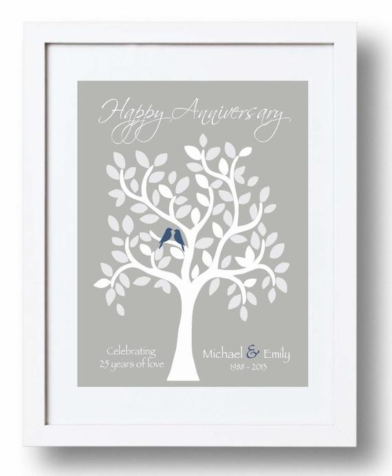 Parents 25Th Anniversary Gift Ideas
 25th Anniversary Gift for Parents 25th Silver Anniversary