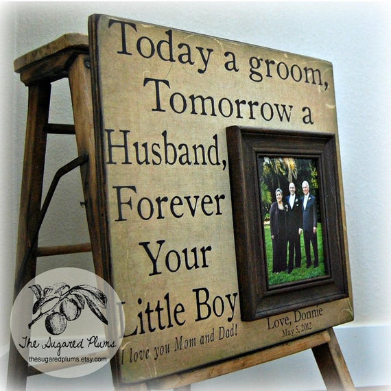 Parents Wedding Gift Ideas From Bride And Groom
 Parents Wedding Gift Personalized Picture Frame by