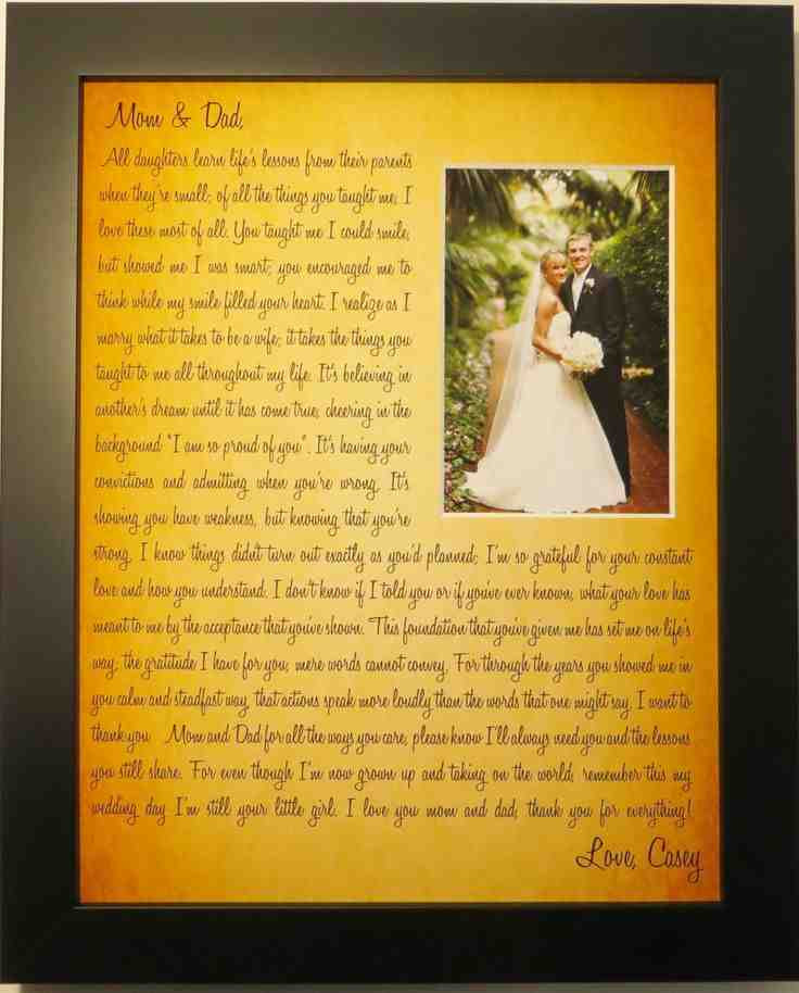 Parents Wedding Gift Ideas From Bride And Groom
 Wedding Gift Ideas For Parents The Bride And Groom