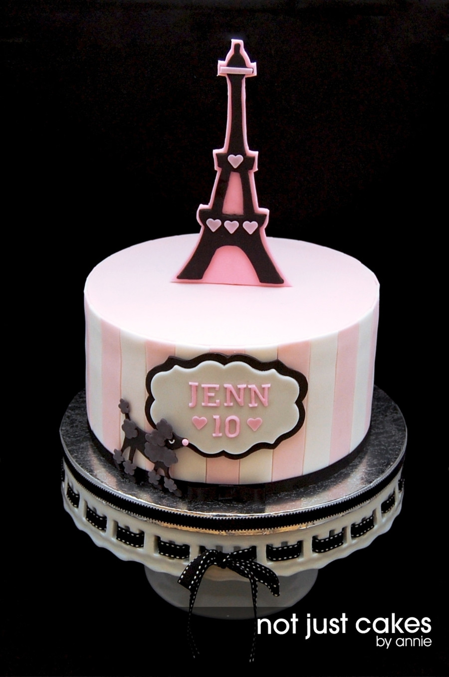 Paris Birthday Cakes
 Pink And Black Paris Themed Cake CakeCentral