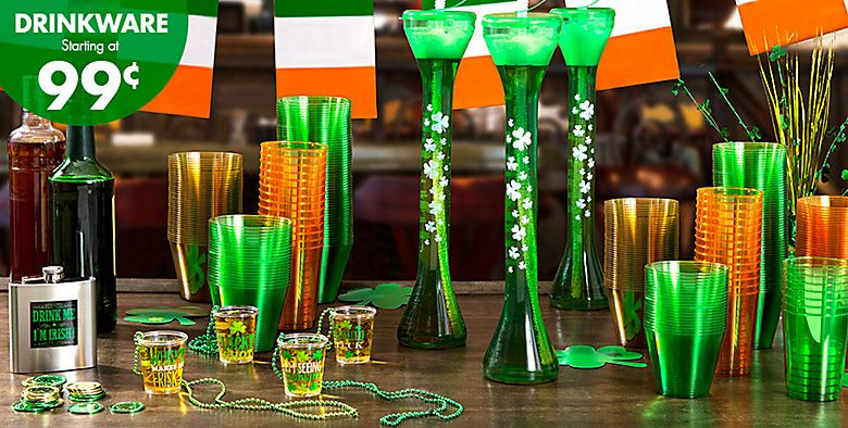 Party City St Patrick's Day
 St Patrick s Day Serveware Mugs Shot Glasses & Coasters