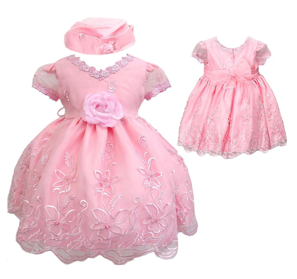 Party Dresses For Girl Child
 New Baby Infant Toddler Girl Pageant Wedding Formal Pink