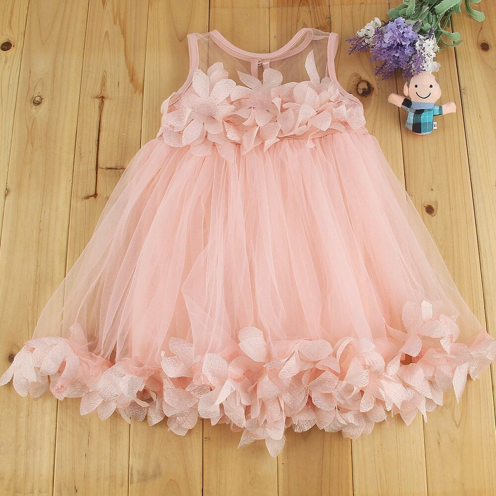 Party Dresses For Girl Child
 Toddler Baby Girl Lace Flower Princess Wedding Party Tulle