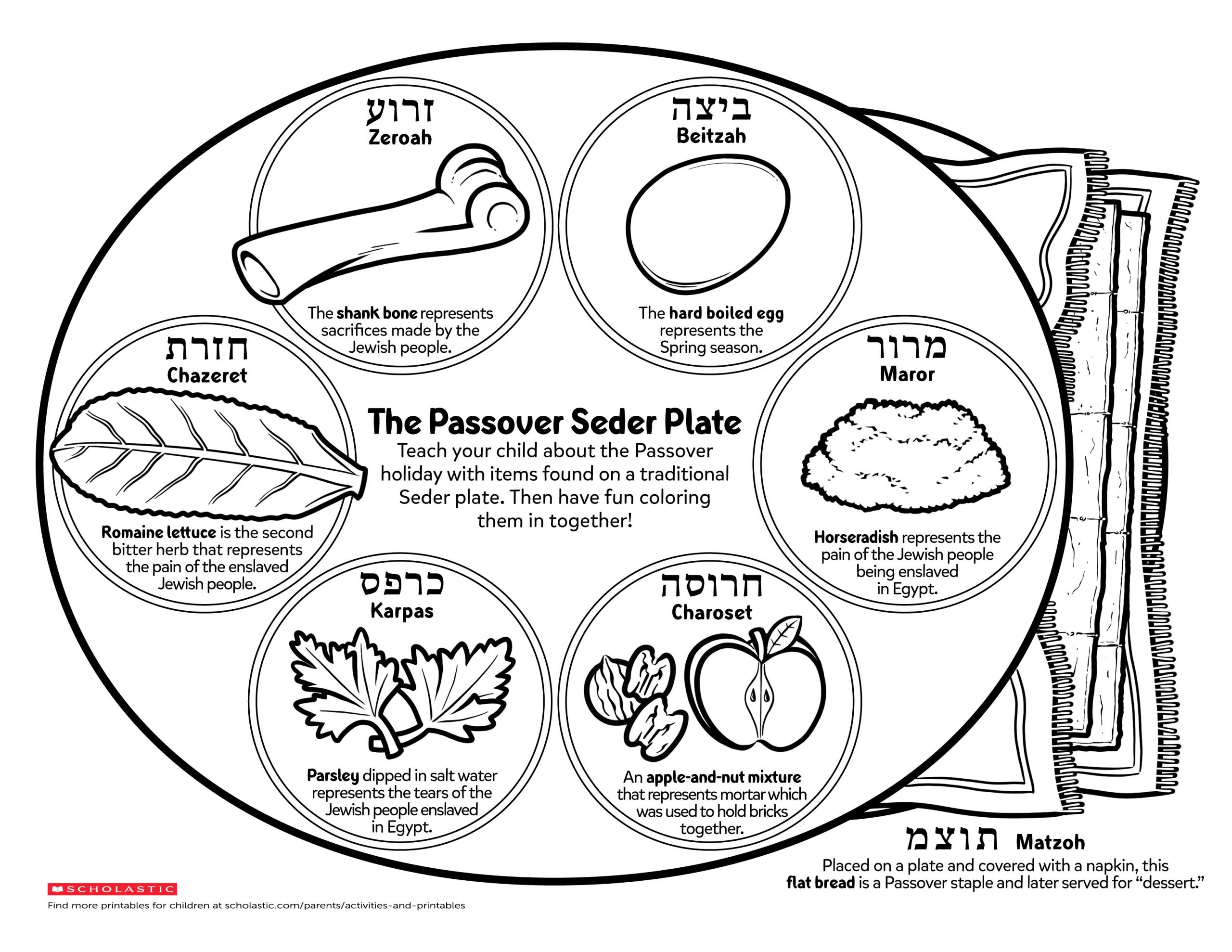 Passover Activities
 Celebrate Passover With a Seder Plate Printable