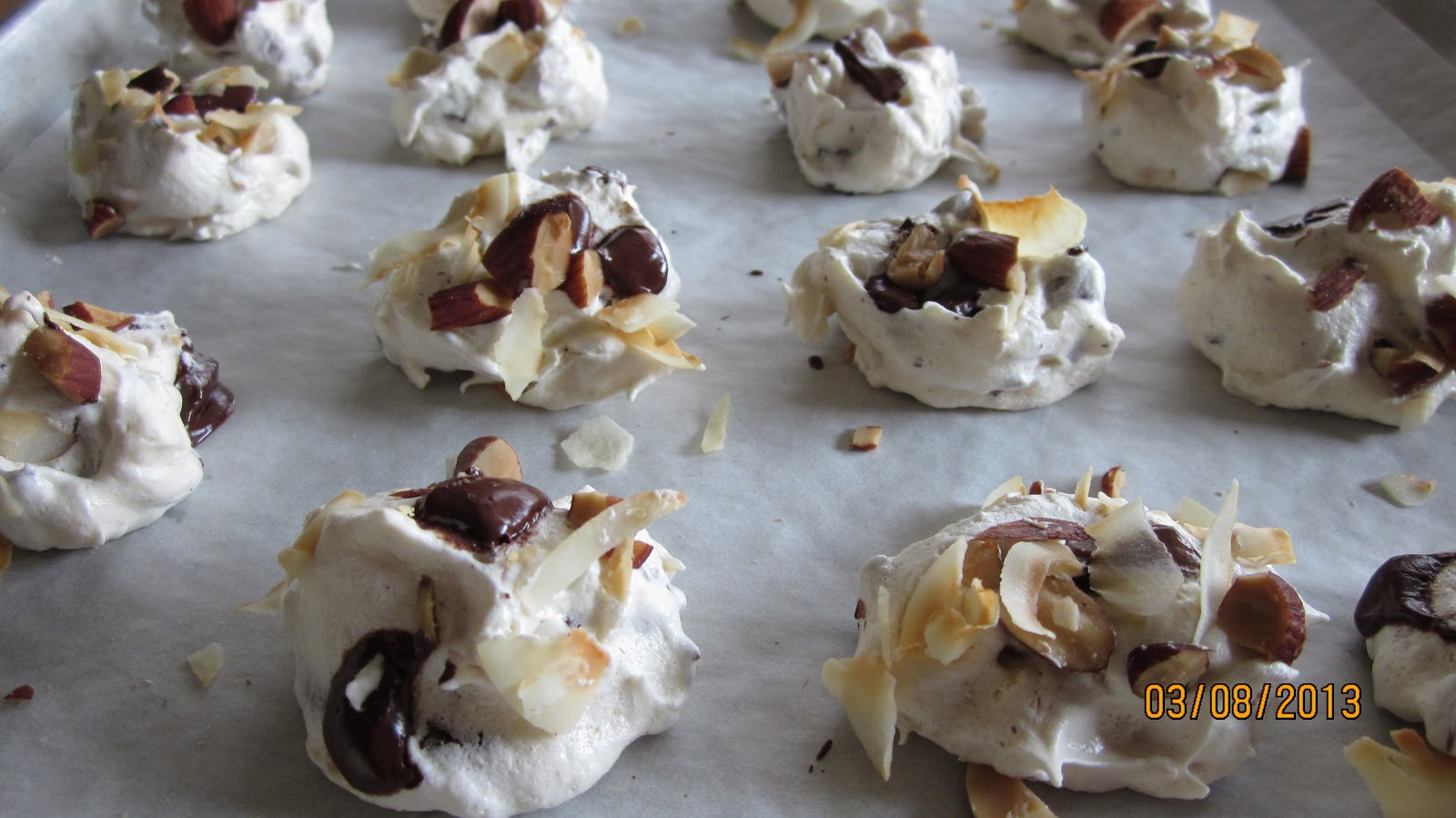 Passover Meringue Cookies
 Alice Medrich Chunky Chocolate Coconut Almond Meringues