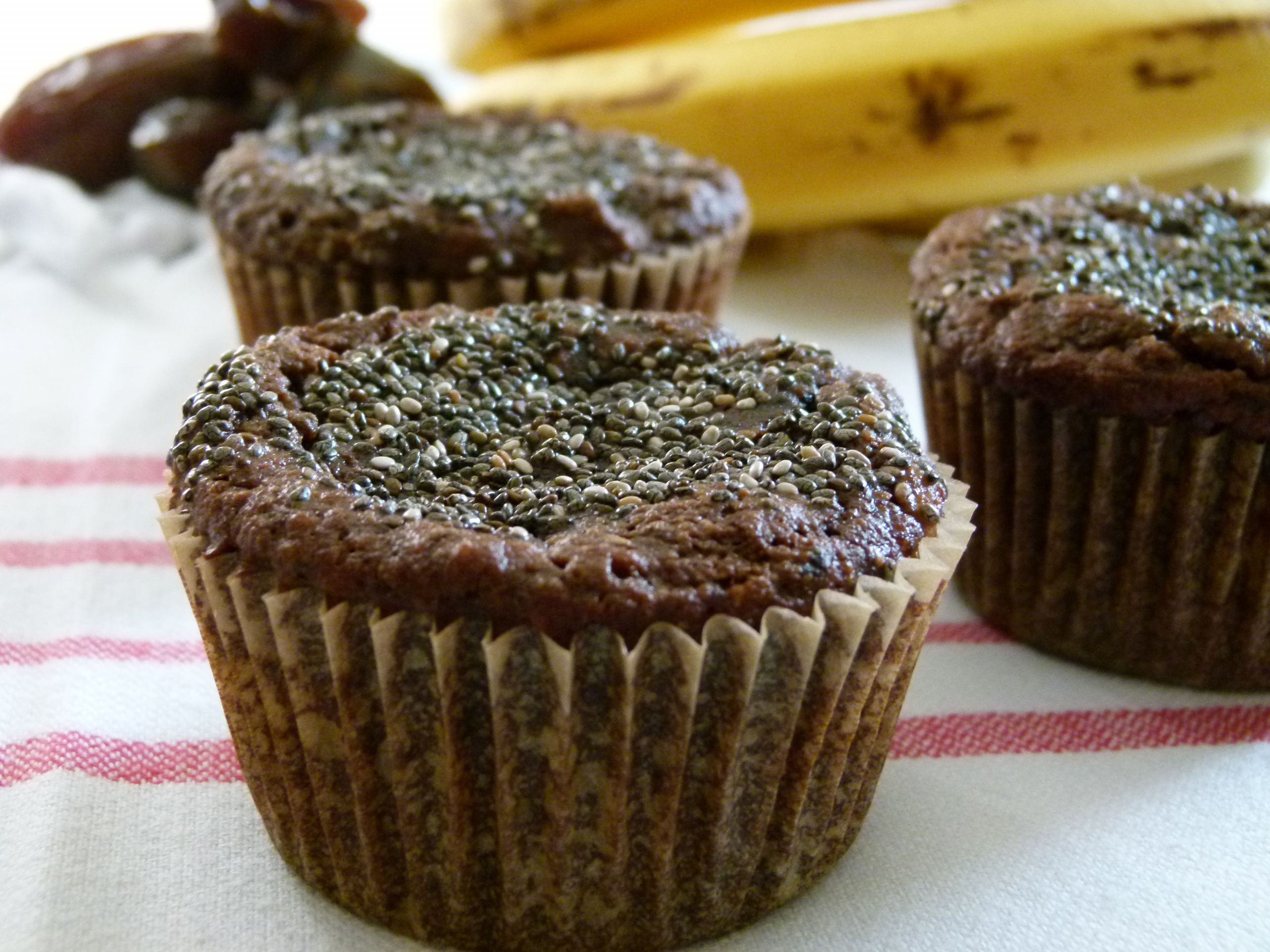 Passover Muffin Recipe
 Chocolate Banana Almond Flour Muffins with Chia Seeds