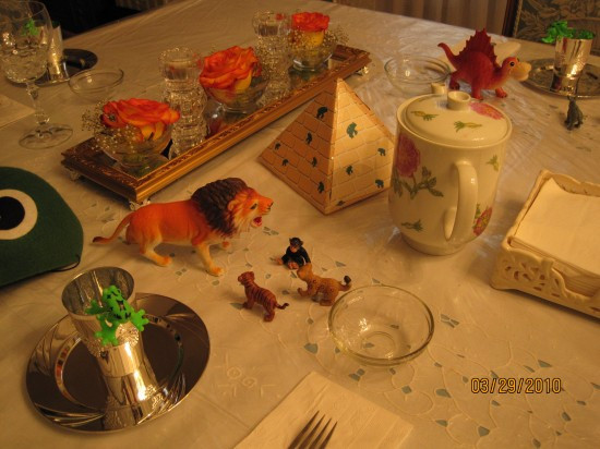 Passover Seder Ideas
 Frogs Here Frogs There What a Fun Seder Table by Sara