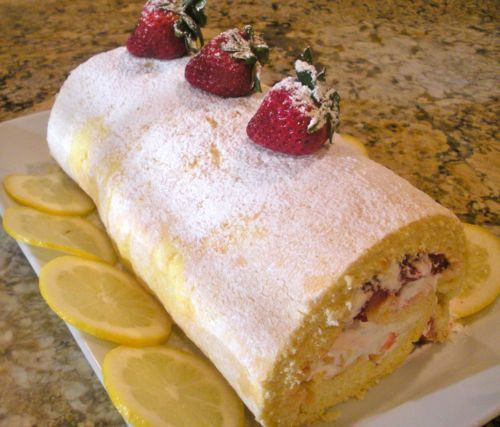 Passover Sponge Cake
 Passover Sponge Cake Roll With Strawberries And