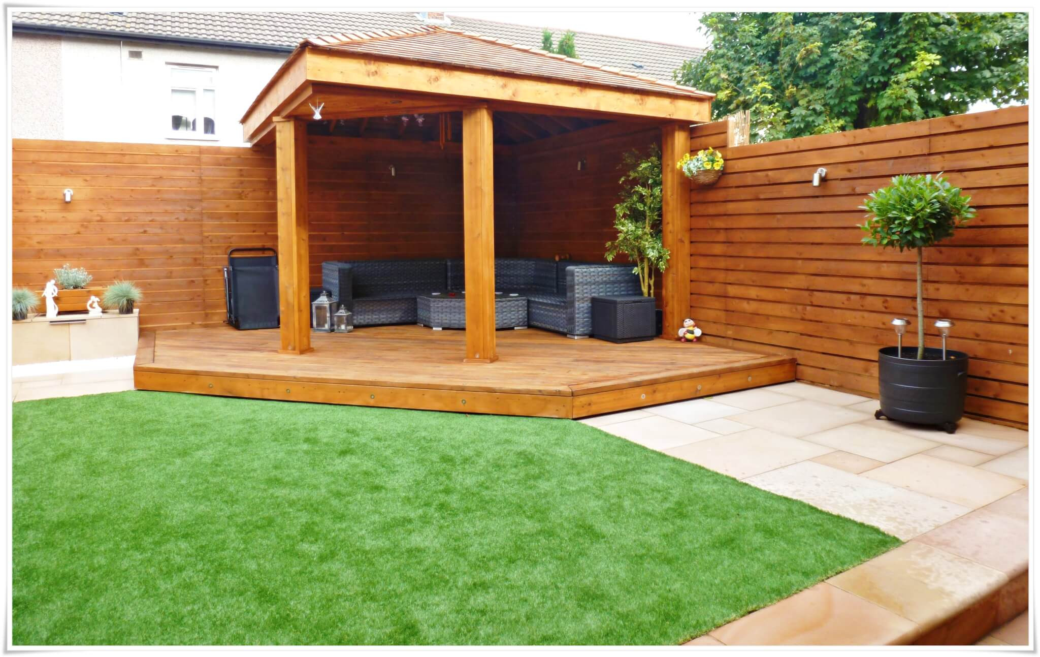 Patio And Landscaping
 Garden Makeover with Garden Room Bootle Sefton