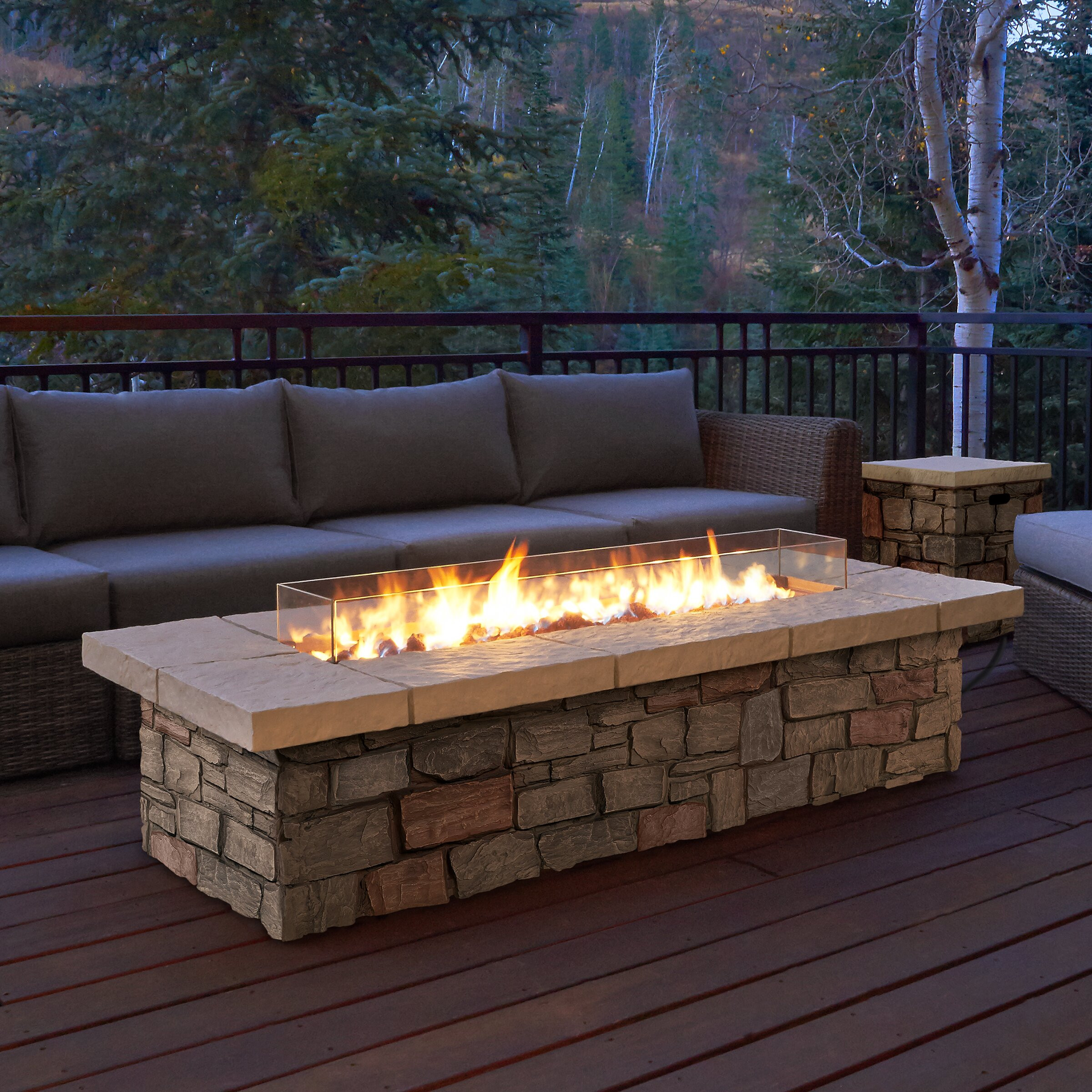 Patio Table With Firepit
 Real Flame Sedona Propane Fire Pit Table & Reviews