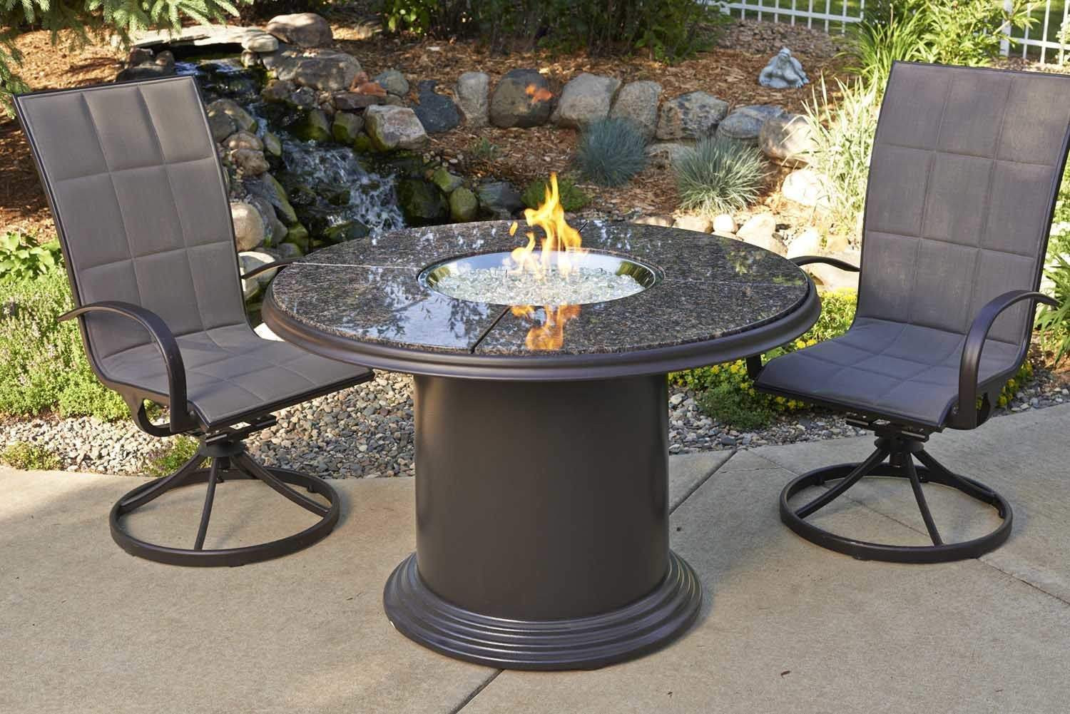 Patio Table With Firepit
 Outdoor Greatroom Grand Colonial Dining Height Gas Fire