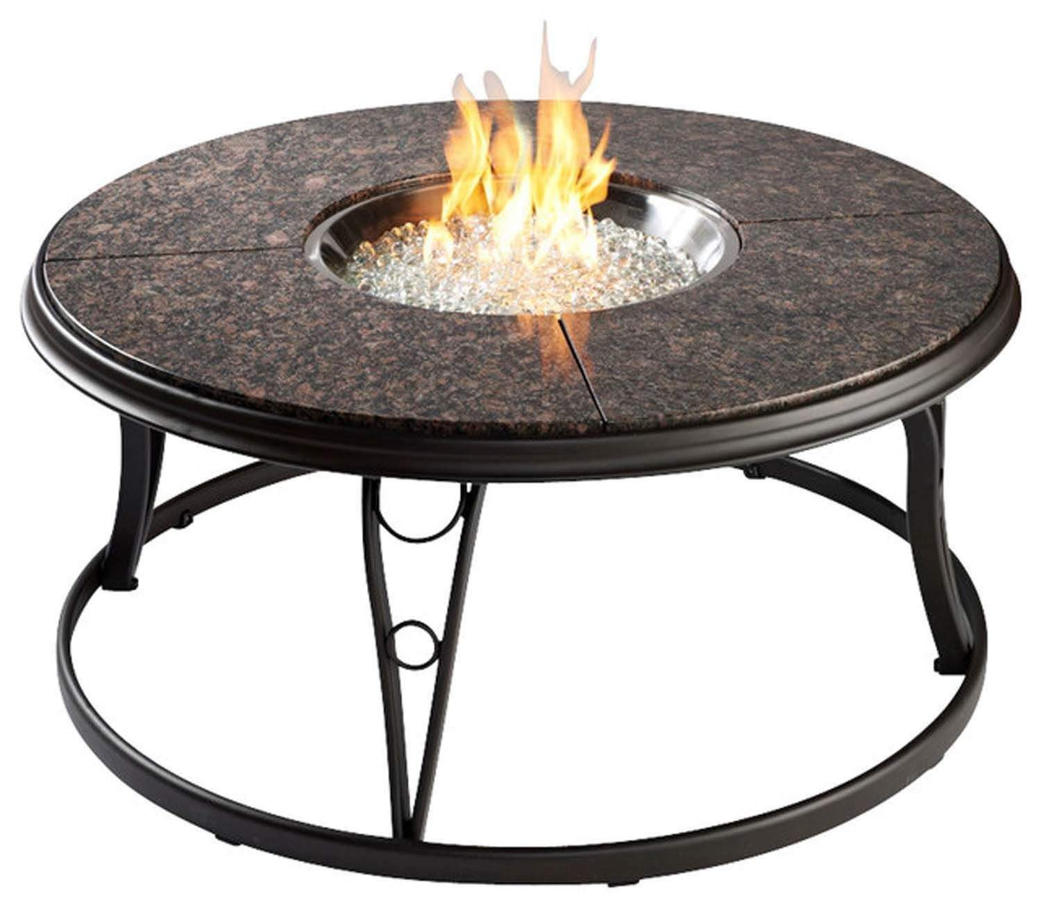 Patio Table With Firepit
 Outdoor Greatroom Granite 42 Inch Round Gas Fire Pit Table