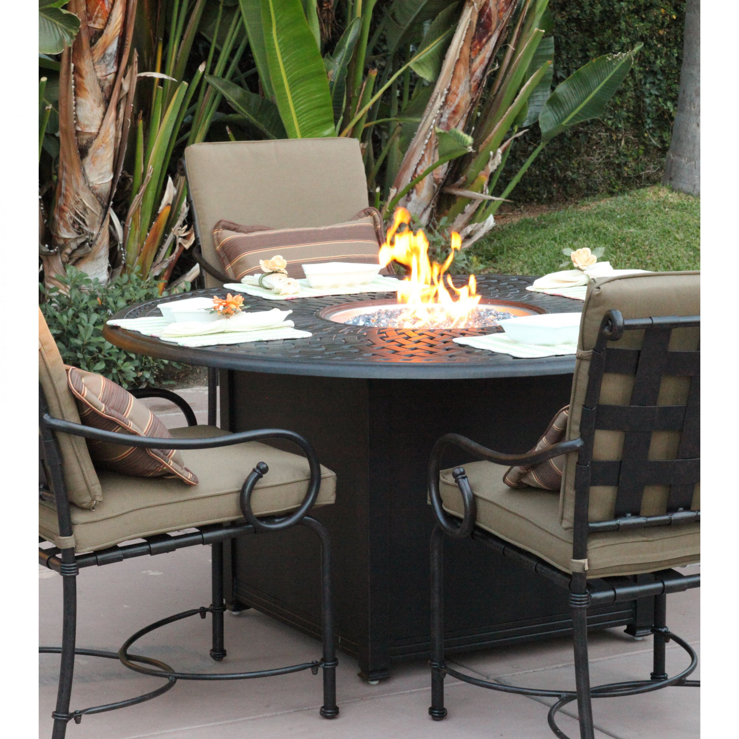 Patio Table With Firepit
 Darlee Series 60 Fire Pit Table & Reviews
