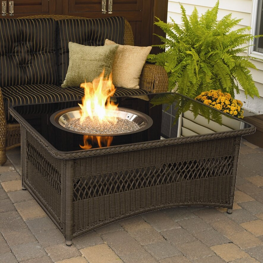 Patio Table With Firepit
 The Outdoor GreatRoom pany Naples Coffee Table with