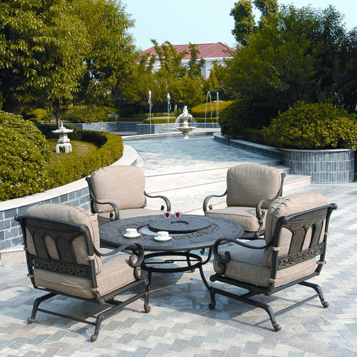 Patio Tables With Fire Pits
 St Moritz Deep seating Fire Pit Set by Hanamint