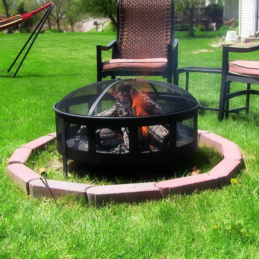 Patio Wood Fire Pit
 Outdoor Wood Burning Mesh Fire Pit Firepit Home
