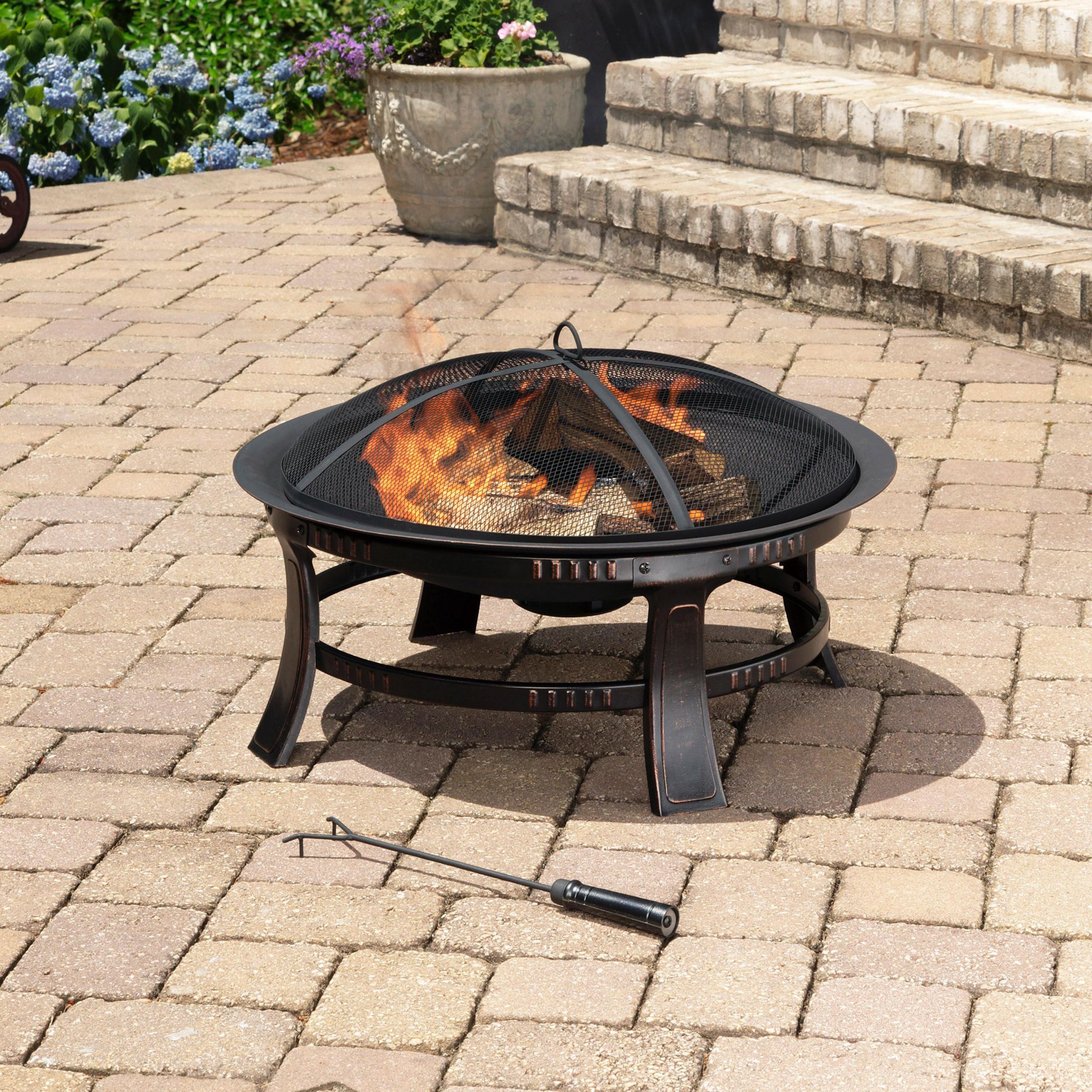 Patio Wood Fire Pit
 Amazon Brant Wood Burning Circular Fire Pit in