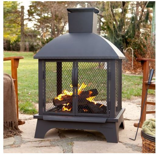 Patio Wood Fire Pit
 Outdoor Patio Fireplace Back Yard Fire Pit Wood Burning