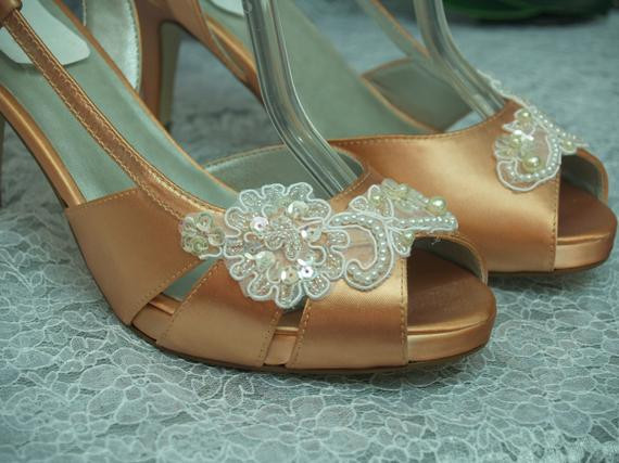 Peach Shoes For Wedding
 Peach Wedding Shoes Peach Orange Bridal Shoes Bridal