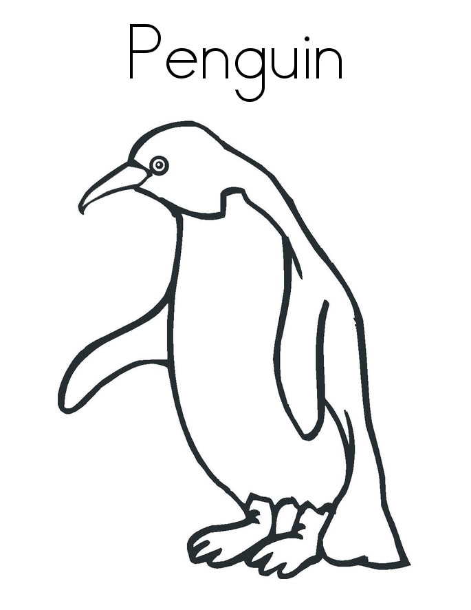 Penguin Coloring Pages For Kids
 Printable Penguin Cliparts
