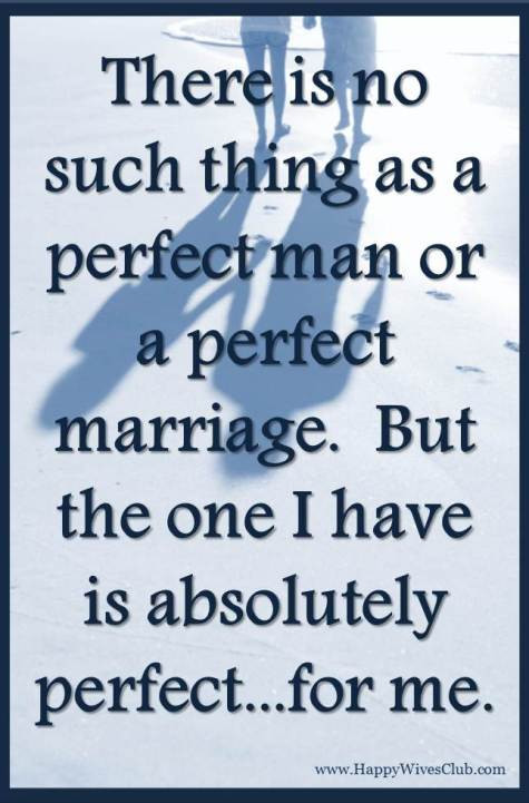 Perfect Marriage Quotes
 No Perfect Man or Marriage Exists