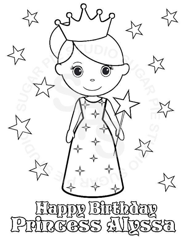 Personalized Coloring Books For Kids
 Personalized Printable Princess Birthday Party Favor