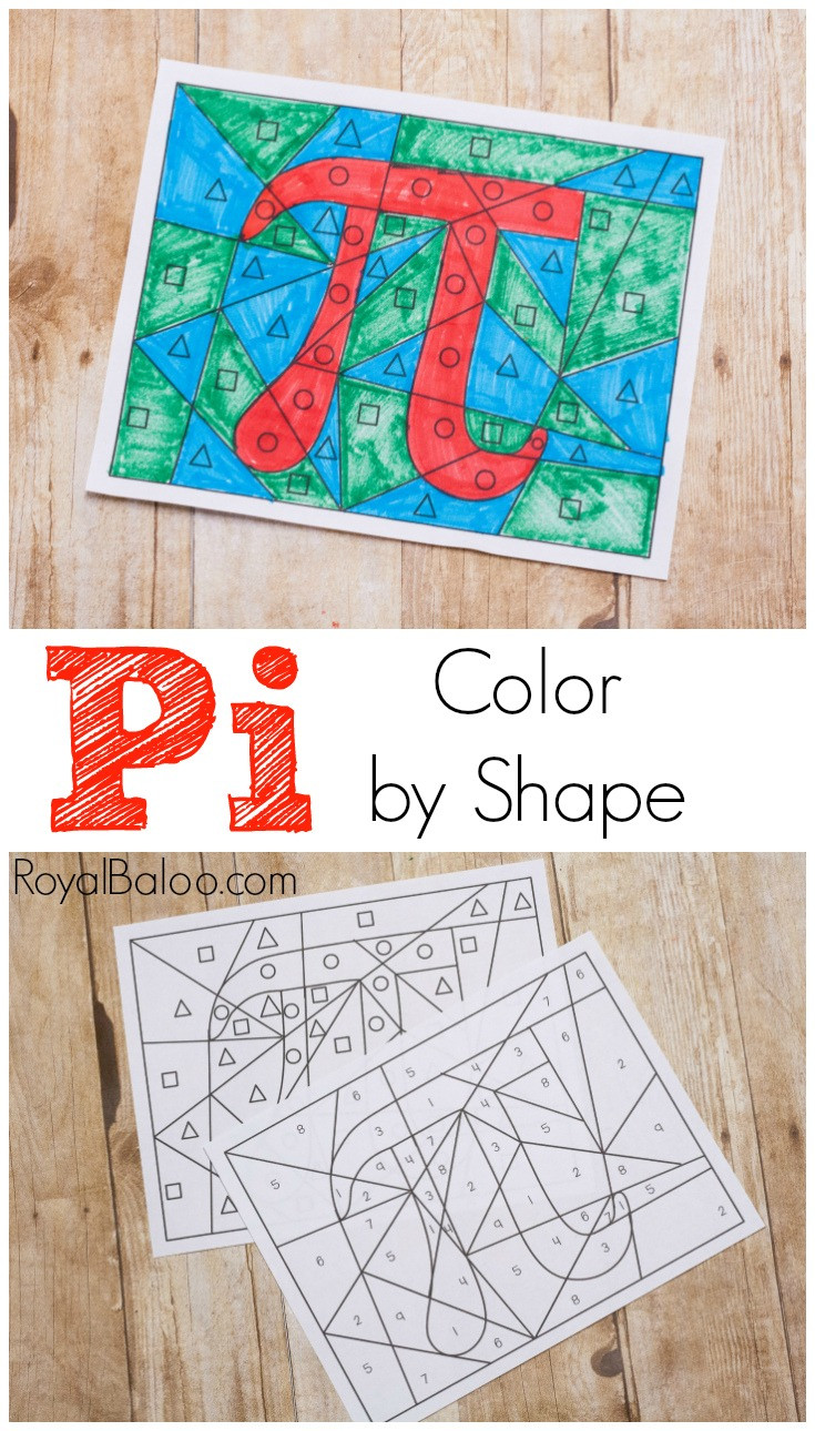 Pi Day Activities For Preschoolers
 Pi Color by Shape Fun Pi Activity for Kids Royal Baloo