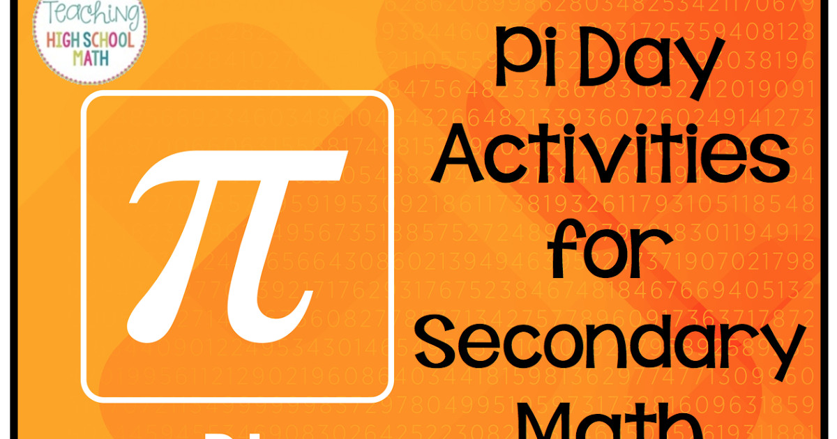 Pi Day Activities Math
 Teaching High School Math Pi Day Activities for Secondary