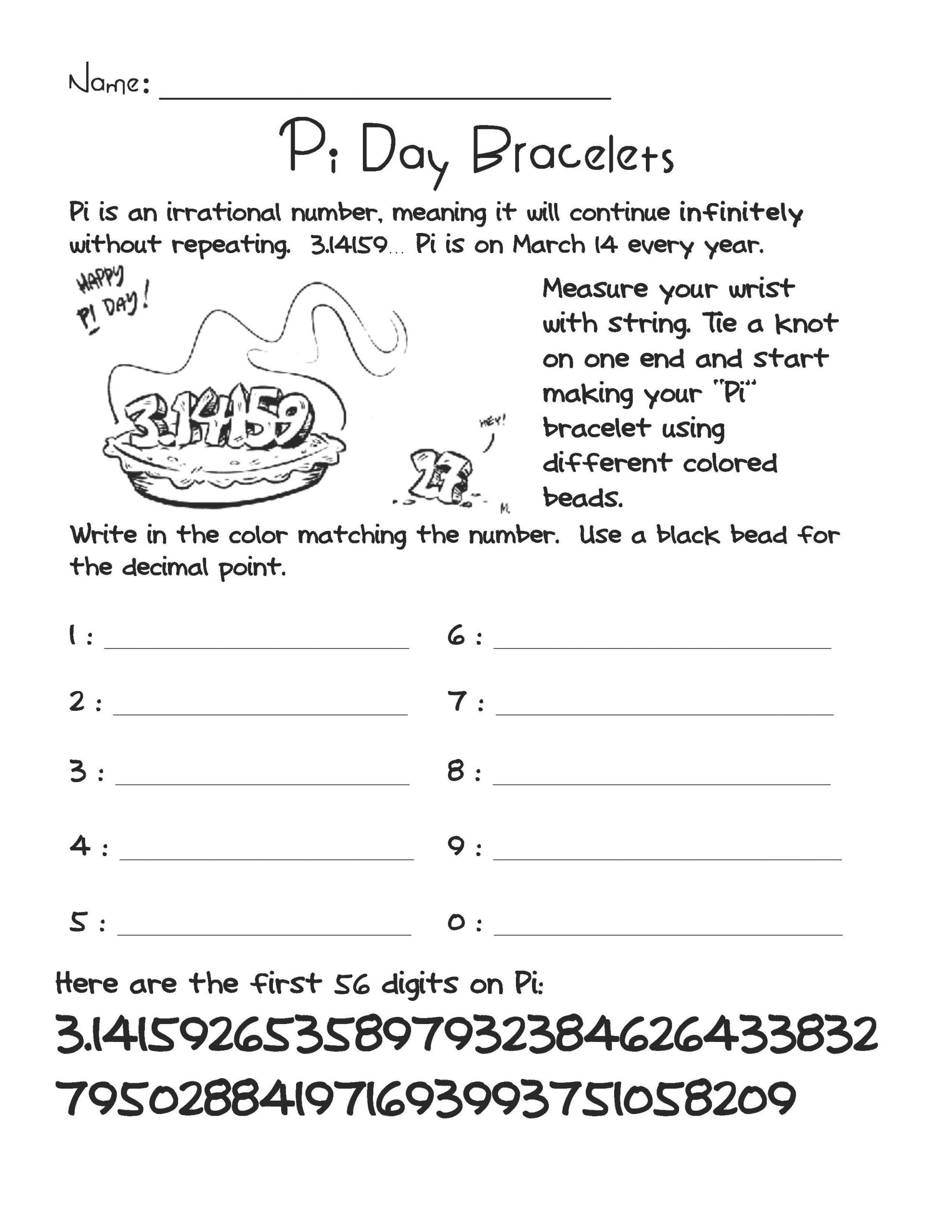 Pi Day Activities Worksheets
 Pi Day Fun – mavenofmath