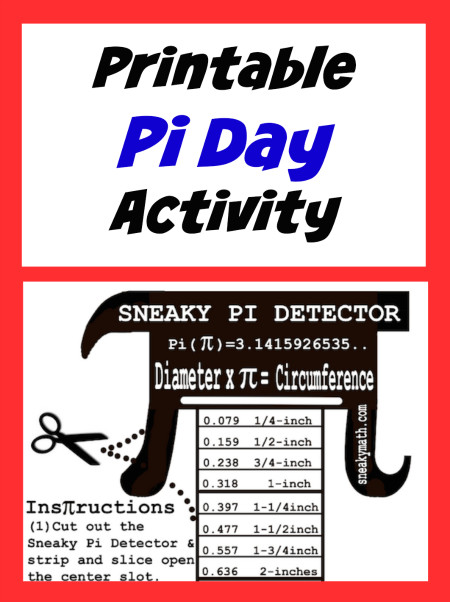 Pi Day Activities Worksheets
 Pi Day Printable Activity Make Your OwnSneaky Pi Detector