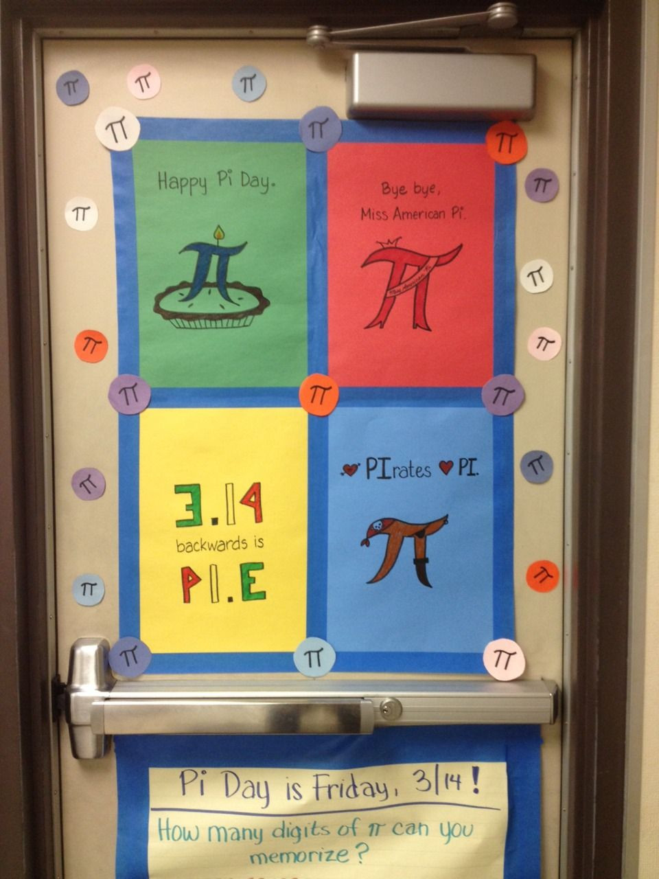 Pi Day Decorating Ideas
 I decorated my door for Pi Day