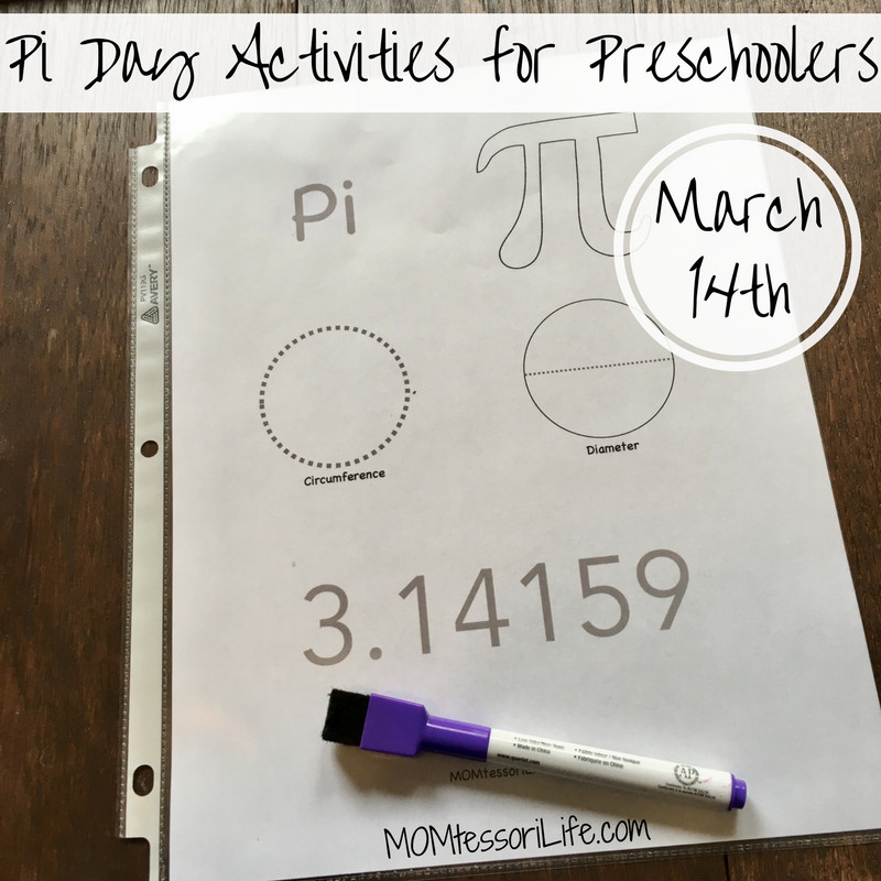Pi Day Math Activities
 Pi Day Activities for Preschoolers – MOMtessori Life