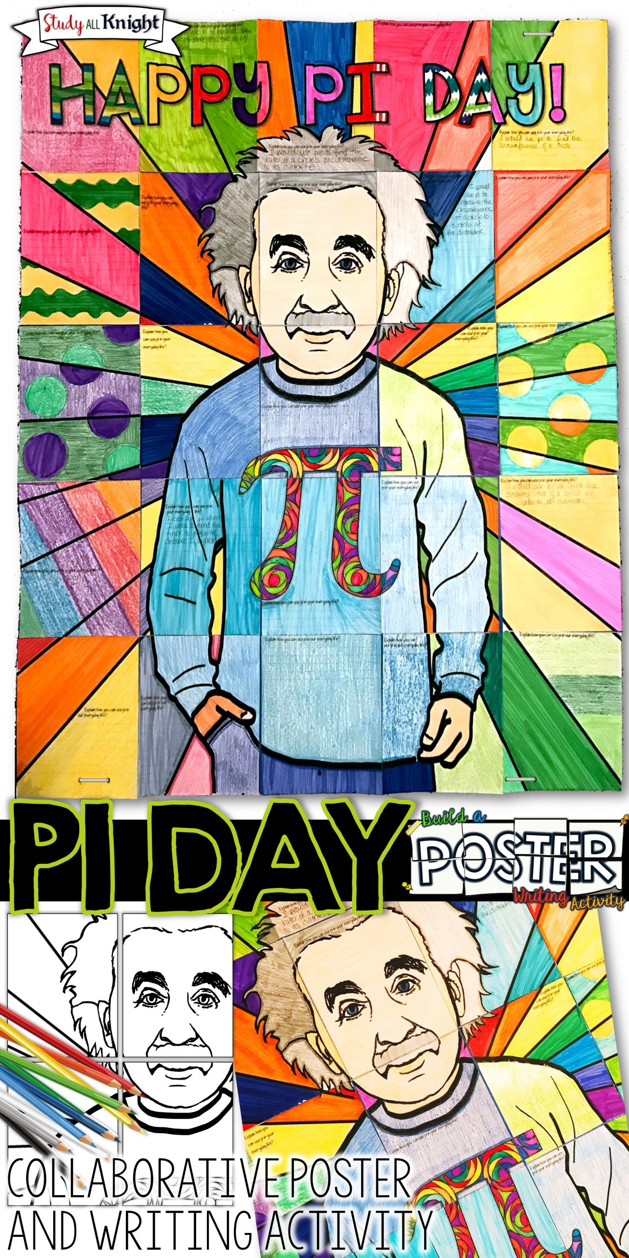 Pi Day Poster Ideas
 PI DAY ACTIVITY COLLABORATIVE POSTER WITH WRITING PROMPT