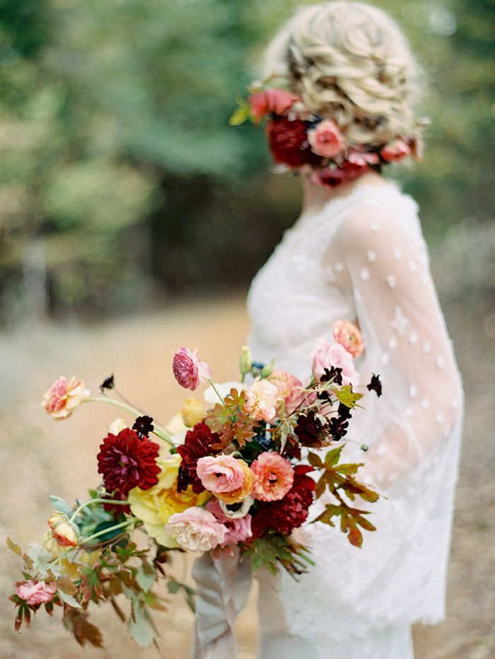 Pi Day Wedding Ideas
 Bold Fall Floral Inspiration Wedding Bouquets
