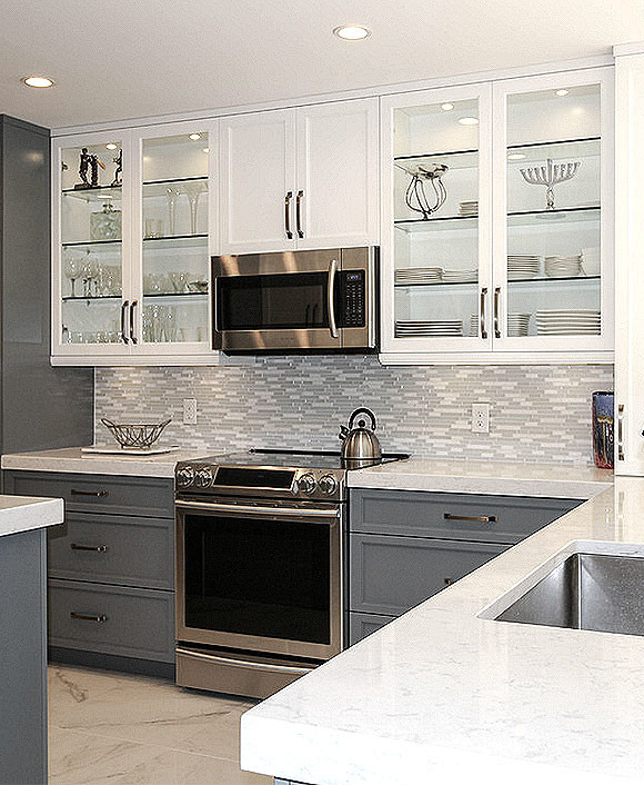 Pictures Of Kitchen Backsplash Tile
 MODERN White Marble Glass Kitchen Backsplash Tile