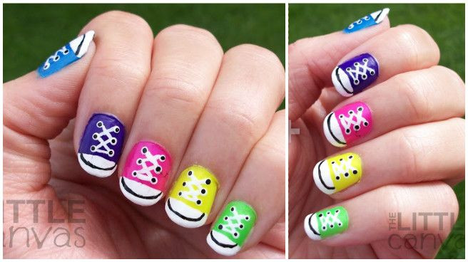 Pictures On Nail Art Design
 DIY Converse Nail Art Design Ideas and Step by Step
