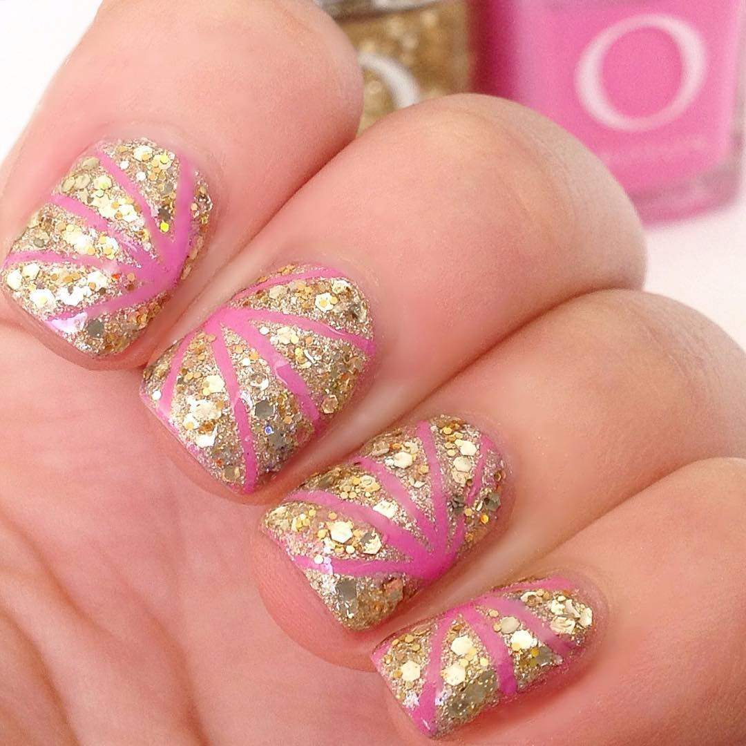 Pink And Glitter Nail Designs
 29 Summer Finger Nail Art Designs Ideas