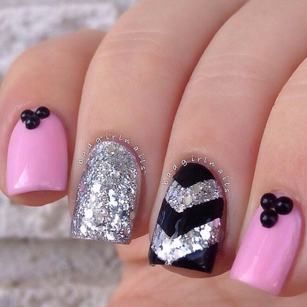 Pink And Glitter Nail Designs
 35 Amazing Glitter Nail Designs for 2016 Pretty Designs