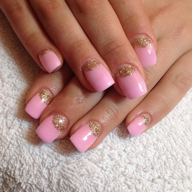 Pink And Gold Glitter Nails
 Glitter Gold And Pink Nails s and