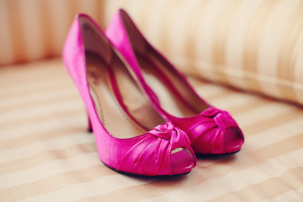 Pink Shoes For Wedding
 Bright Modern Pink & Orange Wedding Part 1