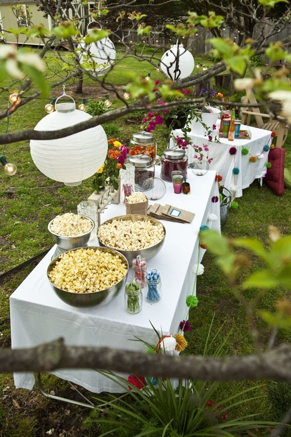 Pinterest Backyard Party Ideas
 outdoor party themes Outdoor Movie Night