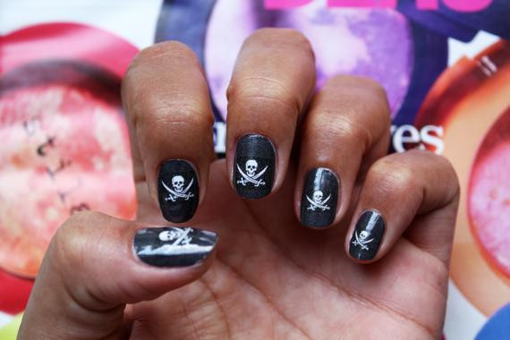 Pirate Nail Art
 Items similar to Jolly Roger Pirate Nail Decals on Etsy