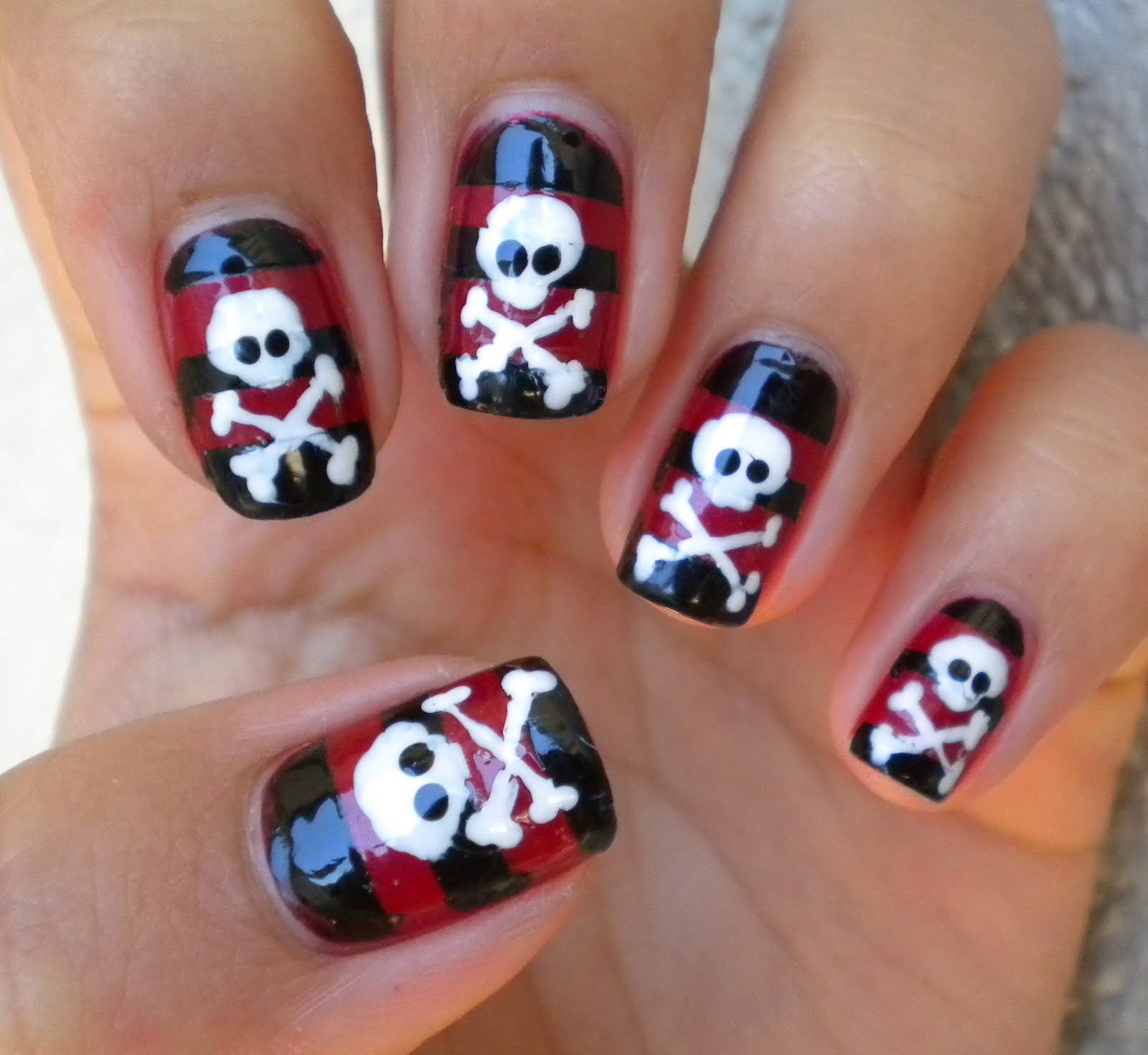 Pirate Nail Art
 smile for the little things Pirate Nails