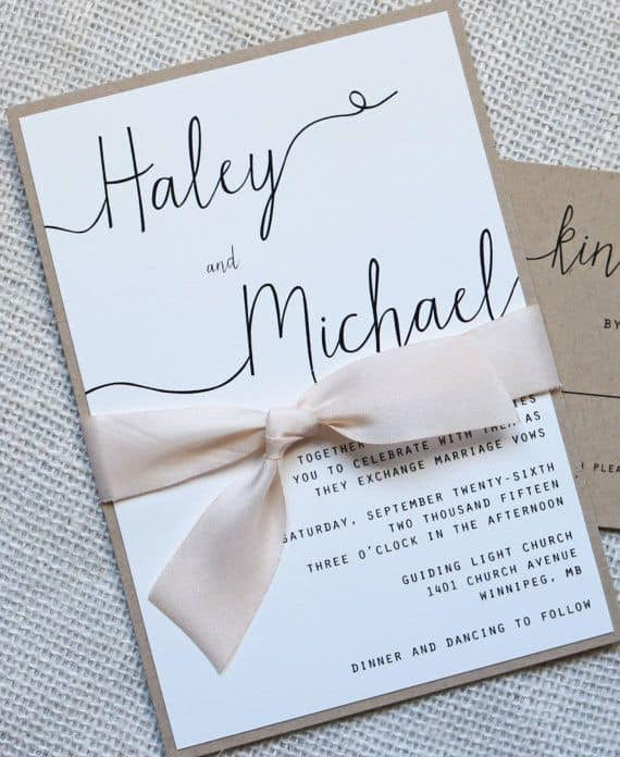 Plain Wedding Invitations
 simple wedding invitations best photos Cute Wedding Ideas